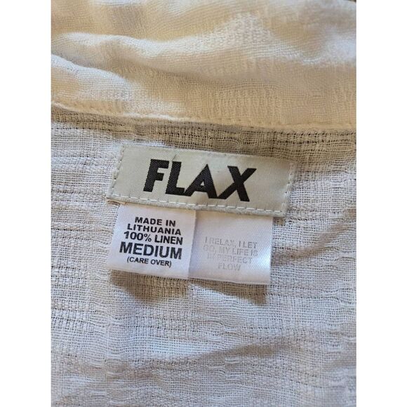 Flax brand linen button down top/Jacket sz Medium - Picture 2 of 4